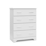Storkcraft Brookside 4 Drawer Dresser (White) – GREENGUARD Gold Certified, Nursery Dresser for Kids Bedroom, Chest of Drawers Storkcraft
