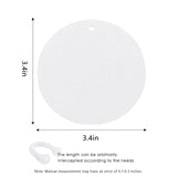 MAIKESUB 25 Pieces Round Sublimation Air Freshener Blank Sheets Car Scented Hanging Sheets Felt Air Freshener White Fragrant Sheets with 25 Pieces Bags and Elastic Rope for Car Interior Use and Decor MAIKESUB