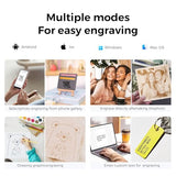 LONGER RAY5 Mini 3.5W Laser Engraver with Rotary Roller Kit, 12000mm/min High-Speed Cutter for Wood, Metal, Acrylic, Leather, DIY CNC, 130x140mm Engraving Area, WiFi, Emergency Stop Safety Longer