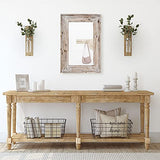 EMAISON 36 X 24 inch Wall Mount Wood Frame Bathroom Vanity Mirror Rustic Horizontal/Vertical Rectangle Mirror for Over Sink, Bedroom, Farmhouse Home EMAISON