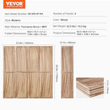 VEVOR Wood Room Divider, 4 Panel Wood Folding Privacy Screen, 66.9 Inches Tall Indoor Carved Partition Divider, Portable Decoration Screen, for Room Separation, Home, Office, Restaurant & Bedroom VEVOR