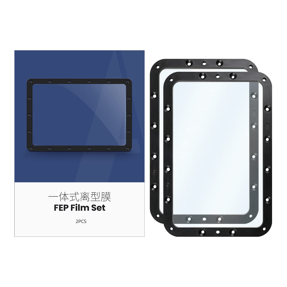 2PCS FEP Film for Anycubic Photon Mono 2, Mono 4 3D Printer Accessories 2PCS Resin Vat Pre-Installed FEP Release Film with Frame for Mono 2, Mono 4 Resin 3D Printer 197x131x0.15mm AOMUWKE
