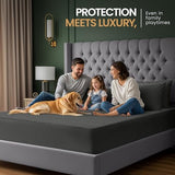Utopia Bedding Waterproof Mattress Protector Full Size (Gray), Premium 3D Air Soft Fabric Mattress Cover, Fits 17 Inches Deep, Breathable, Fitted Style with Stretchable Pockets Utopia Bedding