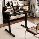 ERGOMAKER 35" Electric Standing Desk, Height Adjustable, Sit Stand Up Desk for Home Office & Computer Workstations, Memory Controller, Black ERGOMAKER