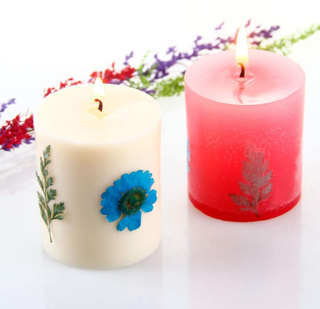 Cylinder Candle Molds for Candle Making,4 Pcs Pillar Casting Silicone Molds for Resin Casting, Soap, Flower Specimen, Insect Specimen, Clay Craft Sakolla