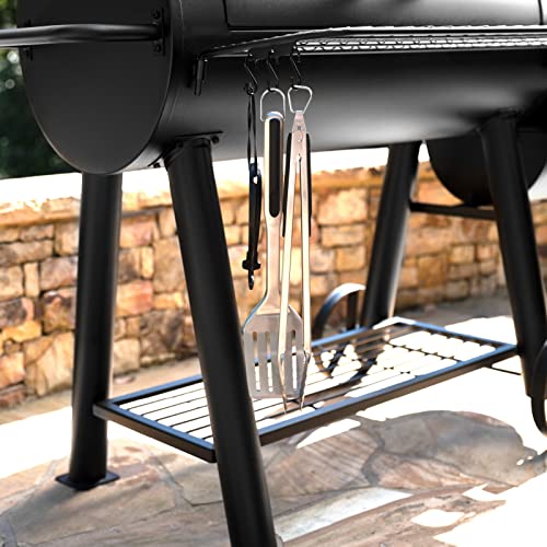 Char-Griller® Competition Pro® Barrel Grill and Offset Smoker, Includes Side Fire Box for Texas-Style Offset Smoking, Metal Cooking Grates, 1,010 Cooking Square Inches in Black, Model 2823 in Black Char-Griller