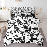 Erosebridal Cow Print 7 Piece Bed in a Bag King,Milk Cow Cattle Bedding Set Bed Sheets for Kids Teens Adults,Wild Animal Farmhouse Comforter Set,Black White Bull Cowhide Sheet Set with Comforter Erosebridal