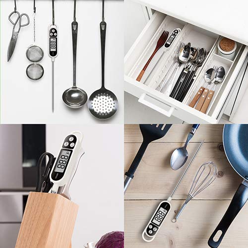 Digital Instant Read Meat Thermometer Kitchen Cooking Food Candy Thermometer for Oil Deep Fry BBQ Grill Smoker Thermometer by AikTryee AikTryee