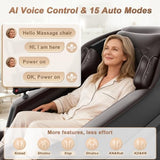 FURNIMAT 2026 Massage Chair Full Body, 3D SL-Track Zero Gravity Shiatsu Massage Chair Recliner with AI Control, Body Scan, Airbags, Heating, Foot Roller, Auto Modes, Bluetooth Speaker FURNIMAT