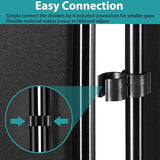 SUPER DEAL Room Divider, 6 Ft Folding Privacy Screens, 3 Panel Portable Room Partition Separator with Wide Metal Stands Freestanding Temporary Wall for Home, Office, Bedroom, 101" W X 72" H, Black SUPER DEAL
