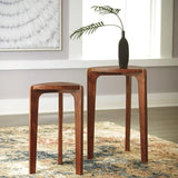 Signature Design by Ashley Brynnleigh Contemporary Nesting Accent Table, Set of 2, Light Brown Signature Design by Ashley