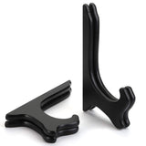 WUWEOT 6 Pack 7" Wooden Display Stand, Black Wood Easel Plate Holders to Display Pictures, Cook Books, Art, Dish, Certificates and More, Ideal Wedding, Home, Birthday, Party, Table Decorations WUWEOT