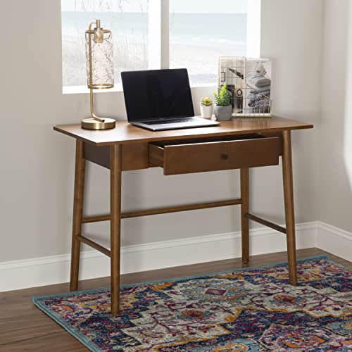 Linon Melissa Mid-Century Walnut Desk, 42" W x 19" D x 30" H Linon