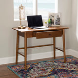 Linon Melissa Mid-Century Walnut Desk, 42" W x 19" D x 30" H Linon