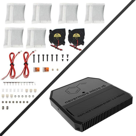 FYSETC 3D Printer Voron2.4 Filter: Nevermore Micro - V6 Activated Carboon Filters Not Include Printed Part with 5015 24V Blower Cooling Fans Hardware Screw Nut for Voron2.4 Switchwire Triden VoronV0 FYSETC
