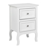 Bonnlo White Nightstand with 2 Drawers, Night Stands for Bedrooms, Small Bed Side Table/White Night Stand with Drawers for Small Spaces, College Dorm, Kids’ Room, Living Room, French, 16W x 12D x 24H Bonnlo