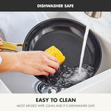 GreenPan Reserve Hard Anodized Healthy Ceramic Nonstick, 11" Grill Pan with Lid, Gold Handle, PFAS-Free, Dishwasher Safe, Black GreenPan