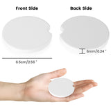 Sublimation Blanks Car Coasters, 12pcs Absorbent Ceramic Car Cupholder Coasters with A Finger Notch for Easy Removal, Keep Vehicle Free from Cold Drink Sweat, Stain and Spill Valyria