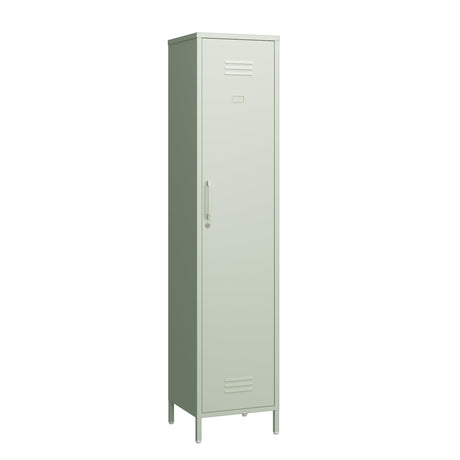 Elitehouse Single Door Mint Metal Locker with Adjustable Shelves, Green Tall Metal Locker Storage Cabinet，Easy Assembly for Living Room Bedroom （15.8”W x 15”D x 70.9”H ） Elitehouse