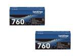 Brother Genuine TN760 2-Pack High Yield Black Toner Cartridge with approximately 3,000 page yield/cartridge Brother