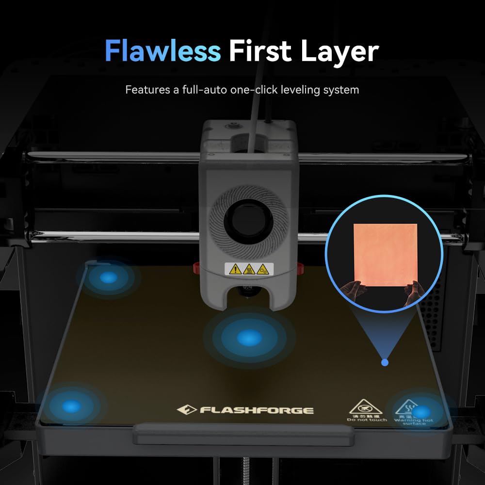 FLASHFORGE Adventurer 5M 3D Printer with Fully Auto Leveling System, Max 600mm/s High-Speed, 280℃ Quick-Detach Nozzle, CoreXY Structure for Superior Print Quality, Rookies & Experts Smart Cho - WoodArtSupply