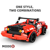 Dakott STEM Remote Control 2in1 Sports Car Building Block Kit - 341 Pcs DIY Construction Toy for Age 6+, Take Apart R/C Learning Engineering Gift DAKOTT