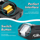 Bonadget 1Pack 3.5Ah 18V Replacement Battery for Makita and 14.4V-18V Battery Charger Combo for Makita LXT 18Volt Battery and Charger BL1860 BL1830 BL1850 BL1815N BL1840 BL1830B BL1860B Tools Battery Bonadget