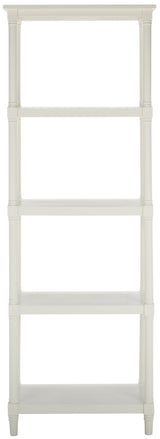 SAFAVIEH Home Collection – Odessa White 5-Tier Bookcase, Modern Storage Shelf Unit for Living Room, Bedroom, or Home Office (AMH5721C) SAFAVIEH