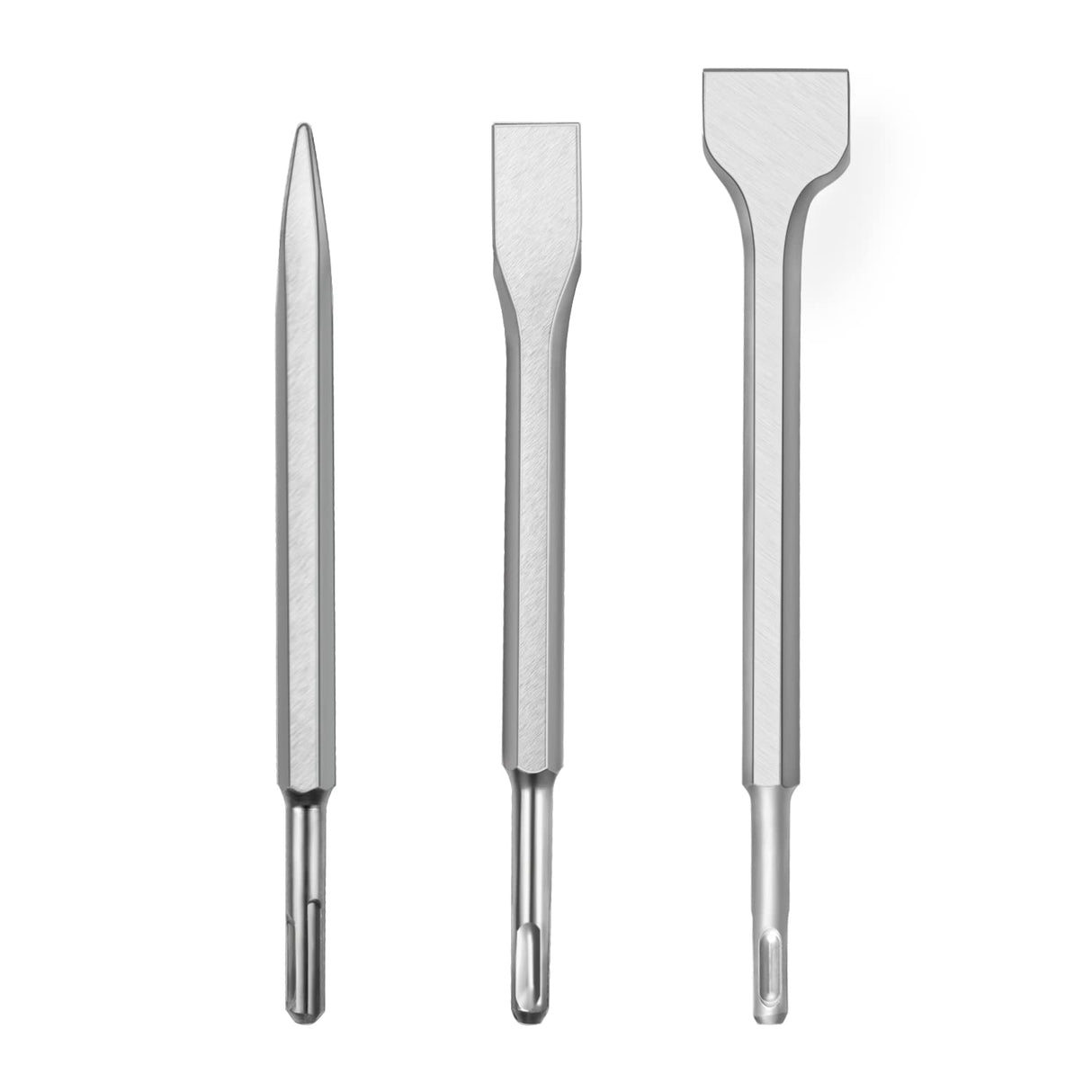 SDS-Plus Hammer Drill Chisel Set, Rotary Hammer Bits Set,3PCS Including Point Chisel, Flat Chisel, Cranked Chisels with Carry Case YOMNEE