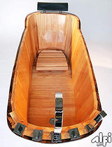 ALFI brand AB1148 59-Inch Free Standing Oak Wood Bath Tub with Chrome Tub Filler ALFI brand