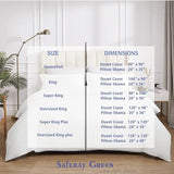 Saferay Green Super King 3 Piece Duvet Cover Set 100% Cotton Breathable All Season Super Soft Bedding 98x108 Inches with Zipper Closure & Corner Ties (Super King, White) Saferay Green