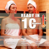 Polar Aurora 2- Person Infrared Sauna, Remotely Controllable Indoor Sauna, Low EMF 1500W/120V LCD Heater, WiFi & BT Control, 9-Color Light Therapy, Safe Flame-Retardant Material, Wood Polar Aurora