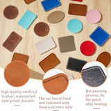 Dunzy 60 Pcs Blank Leatherette Hat Patches Laserable Leatherette Patch Iron on Heat Press with Adhesive Leather Patches for Hats Clothes Repair(Colorful,3 x 2 Inches) Dunzy