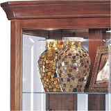 Howard Miller Lynwood Corner Curio Cabinet 680-345 – Windsor Cherry Glass Case with Light Howard Miller
