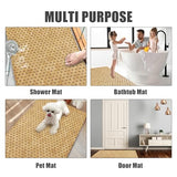 HOMBYS 47x32 Extra Large 100% Bamboo Shower Mat for Shower Stall Tub, Non Slip Bath Mat Bathroom Accessories, Large Mats for Shower and Bathroom, Quick Drying HOMBYS