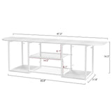 Floating TV Stand for 50 60 Inches TV,Wall Mounted Media Console with Open Storage Shelves，Modern Entertainment Center for Living Room,Bedroom (White) Fogein