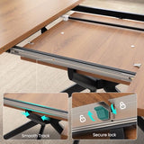 Itaar Round Extendable Dining Table Set for 4-6, Wood Kitchen Table with Upholstered Chairs, Dining Room Table for 6 with MDF Board & Metal Frame for Small Space, Easy Clean, Brown Itaar