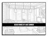 Beach Homes: An Adult Coloring Book with Beautiful Vacation Houses, Charming Interior Designs, and Relaxing Nature Scenes WoodArtSupply