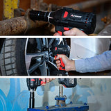 AOBEN 21V Cordless Impact Wrench, 400N.m Max Torque, 3000rpm Speed, 4.0Ah Li-ion Battery, 6Pcs Driver Sockets, Fast Charger, Tool Bag AOBEN