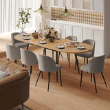 75" x 32" Extendable Dining Table - Oval Wooden Table Top with Metal Legs, Space-Saving Extendable 59" to 75" Dining Kitchen Table (Oval, Natural) Rukulin