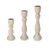 Wooden Candle Holders Set of 3,Unfinished Wood Candlesticks Holders for Taper Candle,Table Centerpieces for Rustic Wedding Party Birthday Home Decoration SPETYORT