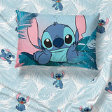 Jay Franco Disney Lilo & Stitch Floral Fun 5 Piece Twin Bed Set - Includes Reversible Comforter & Sheet Set Bedding - Super Soft Fade Resistant Microfiber Jay Franco
