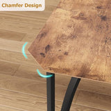 IDEALHOUSE Dining Table Set for 4, Kitchen Table Set of 4 with Upholstered Cushion Chairs, Dining Room Table Set with Kitchen Chairs, Easy to Assemble, Suitable for Apartment - (Rustic Walnut) IDEALHOUSE