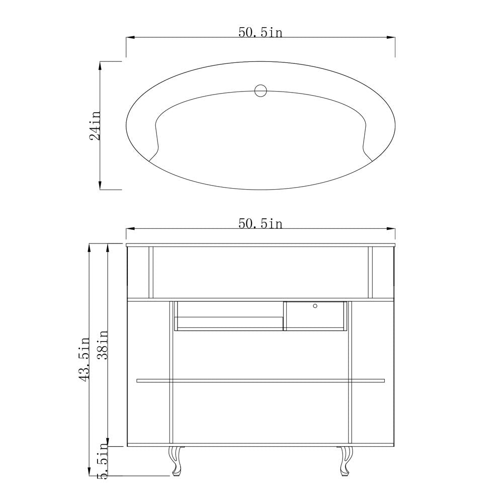 Dir Reception Desk, Receptionist Area Counter, Office Desk with LED Lights Star Ferry, White Dir