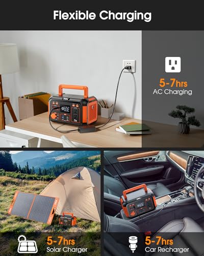 EBL Portable Power Station 300W(Peak 600W), 269.36Wh Lithium Battery Camping Solar Generator for Outdoor and Indoor Emergency Use EBL