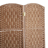 HOMCOM Room Divider, 6 Panel Folding Privacy Screen, 6FT Tall Portable Wicker Weave Partition Wall Divider for Bedroom, Home Office, Natural HOMCOM