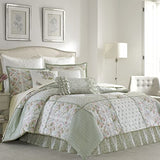 Laura Ashley - King Comforter Set, Reversible Cotton Bedding with Matching Shams & Bedskirt, Stylish Home Decor for All Seasons (Harper Sage, King) Laura Ashley