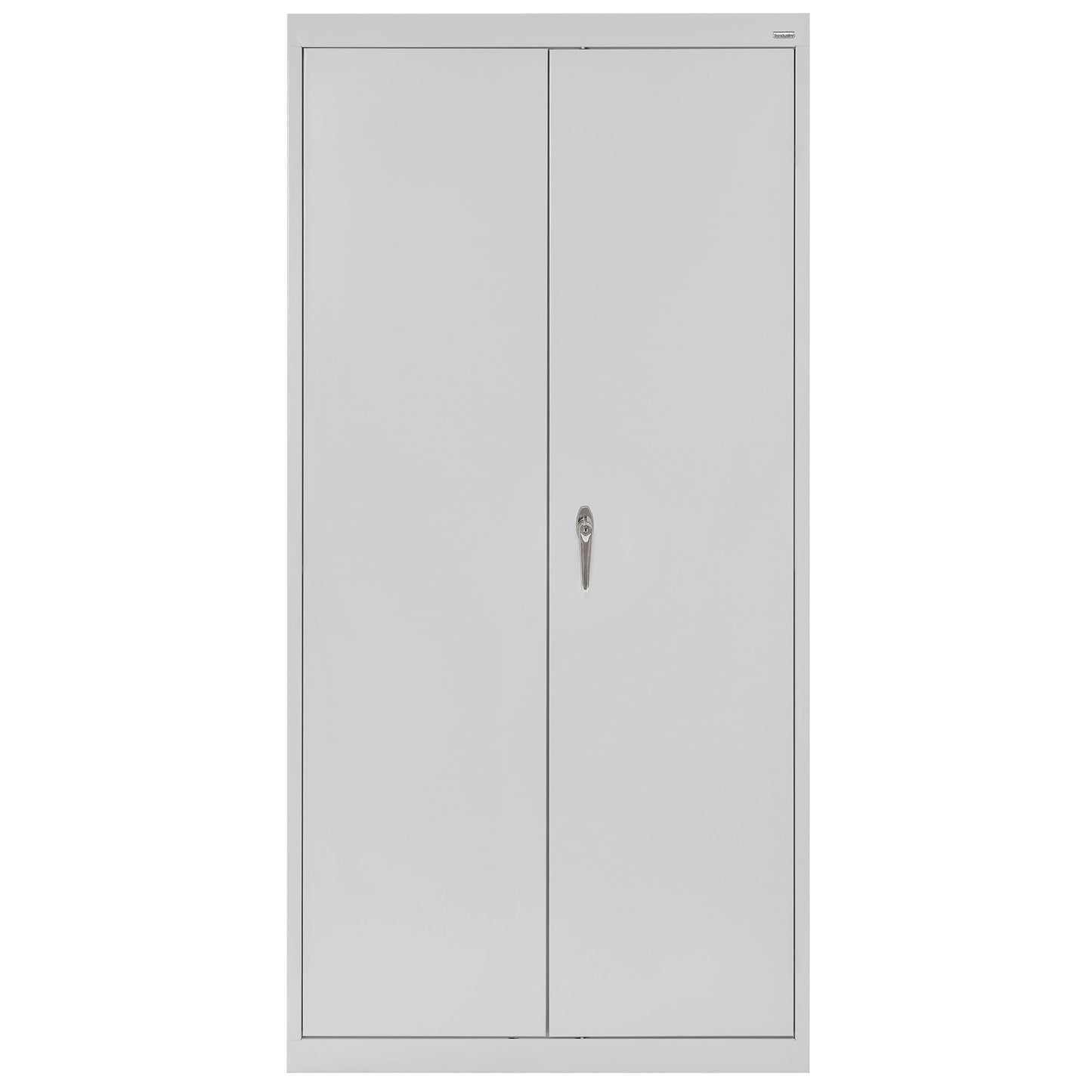 Sandusky Lee CAC1362472-05 Combination Garage Storage Cabinet, Steel Utility Cabinet with Adjustable Shelves, 72" H, Dove Gray