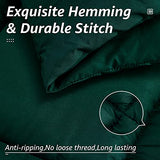 HYLEORY All Season Twin Size Bed Comforter - Cooling Goose Down Alternative Quilted Duvet Insert with Corner Tabs - Winter Warm - Machine Washable - Emerald Green HYLEORY