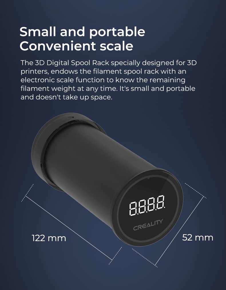 Creality Weighable 3D Digital Spool Rack Filament Holder Buit in Bearing Compatible with Anycubic Vyper Mega Ender 3 V2 Pro, Sidewinder X1 X2 Aluminum Profiles Frame 3D Printer Upgrades - WoodArtSupply
